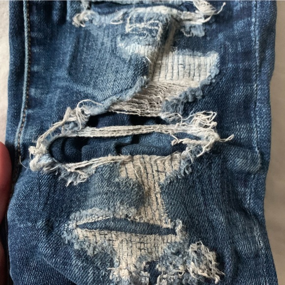 American Eagle Hi-Rise Skinny Ripped Jeans Women's 00 short - Picture 5 of 5